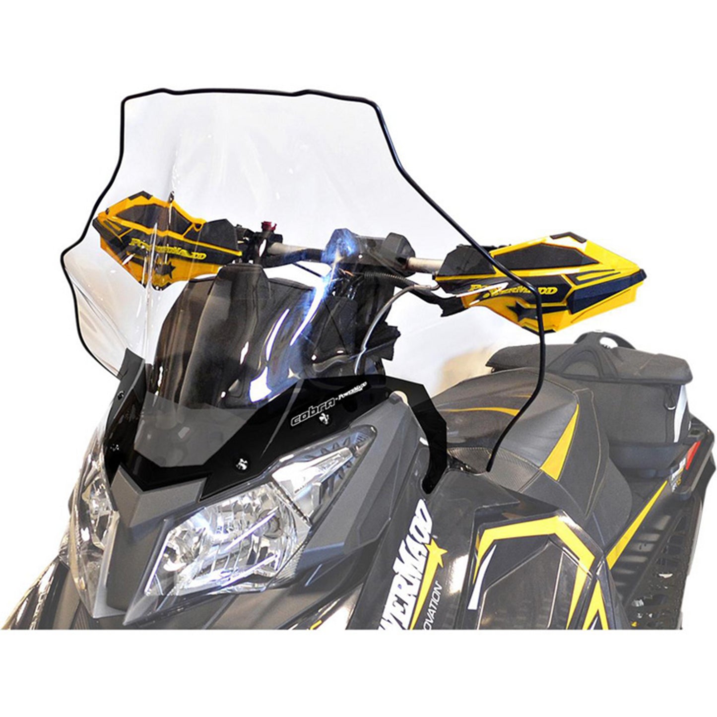 SKI-DOO REV XS TALL, CLEAR WITH BLACK FADE, 19"