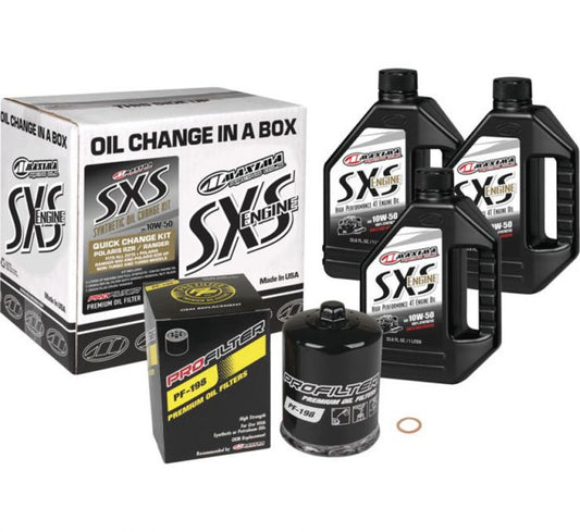 SxS QUICK CHANGE KIT 5W50 SYNTHETIC W/ BLACK FILTER