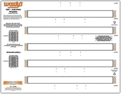 129" TRACK TEMPLATE