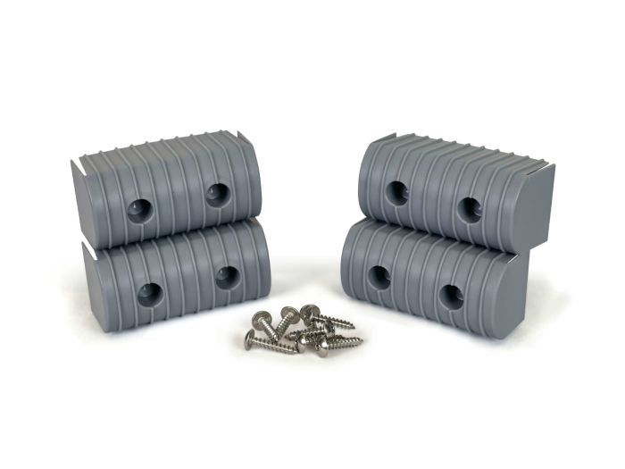 BUNKWRAP END CAP ACC. KIT - 2X4 - GREY - 4 PK. W/ HARDWARE