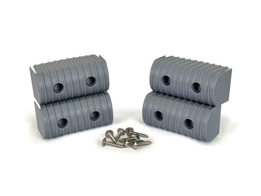 BUNKWRAP END CAP ACC. KIT - 2X4 - GREY - 4 PK. W/ HARDWARE