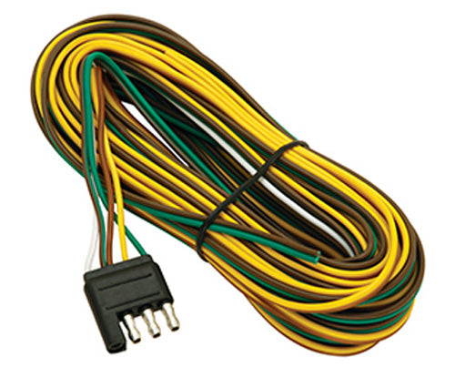 25' WIRING HARNESS W/ 4 WAY FLAT CAR END