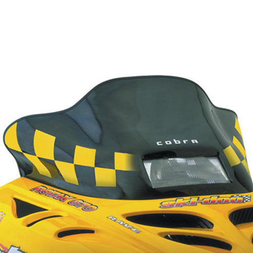 COBRA WINDSHIELD SKI-DOO "S" CHASSIS BLACK W/YELLOW CHECKS