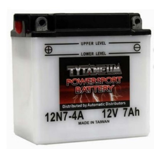 TYTANEUM PS BATTERY 12N7-4A, W/ACID