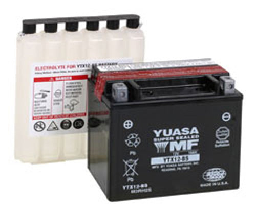 YUASA YTX12-BS MAINTENANCE FREE 12 VOLT BATTERY