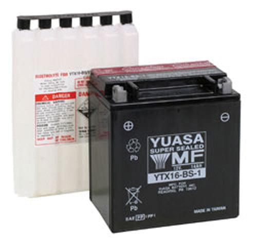 YUASA YTX16-BS-1 MAINTENANCE FREE 12 VOLT BATTERY