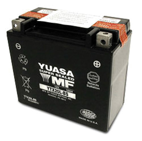 YUASA YTX20L-BS MAINTENANCE FREE 12 VOLT BATTERY