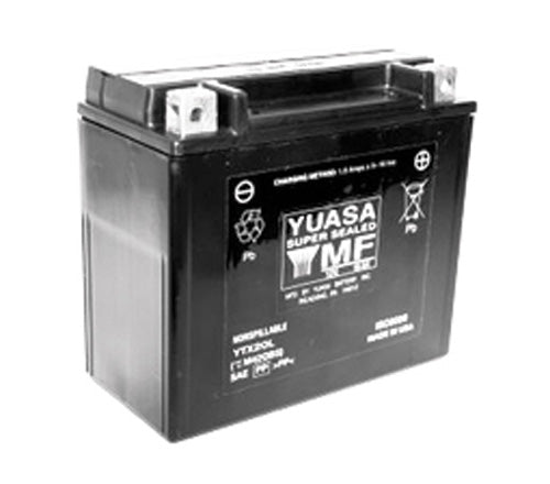 YUASA YTX20L FACTORY ACTIVATEDMAINTENANCE FREE 12 VOLT BATT