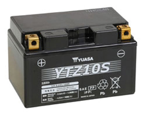 YUASA YTZ10S FACTORY ACTIVATEDMAINTENANCE FREE 12 VOLT BATT