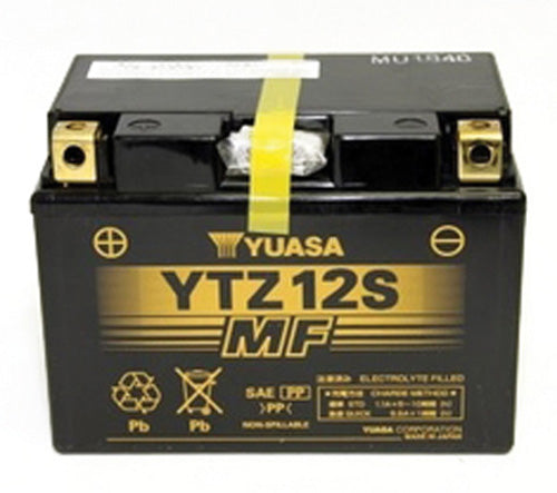 YUASA YTZ12S FACTORY ACTIVATEDMAINTENANCE FREE 12 VOLT BATT