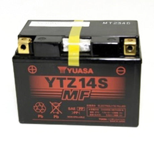 YUASA YTZ14S FACTORY ACTIVATEDMAINTENANCE FREE 12 VOLT BATT