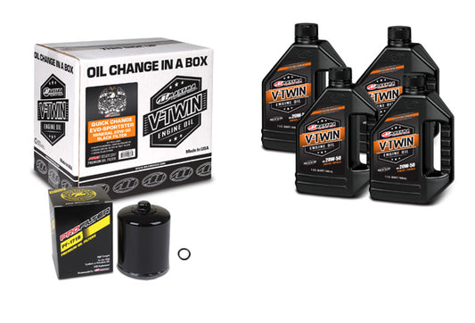 V-TWIN QUICK CHANGE KIT MINERAL W/ BLACK FILTER, EVO/SPORTSTER