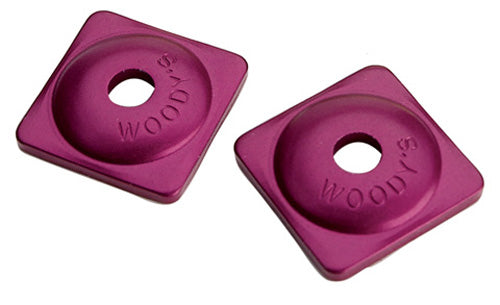 SQUARE ALUMINUM PLATE 7MM PURPLE BAG OF 24